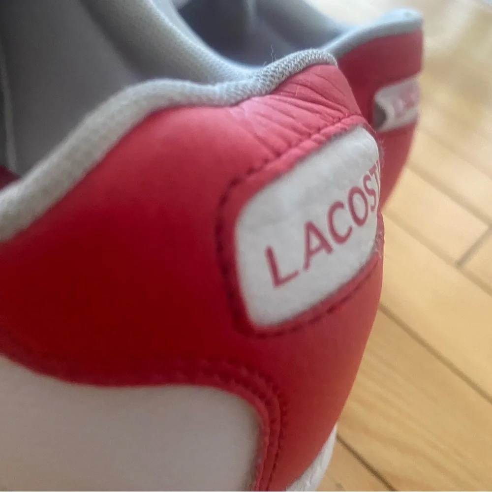 GC Lacoste White lifestyle men’s leather casual Sneakers SZ 7.5 - Picture 6 of 9